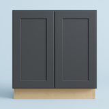 Home Decorators Collection Newport 33 in. W x 24 in. D x 34.5 in. H Assembled Plywood Full Height Door Base Kitchen Cabinet in Deep Onyx