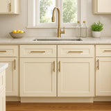 Home Decorators Collection Newport 33 in. W x 24 in. D x 34.5 in. H Assembled Plywood Base Kitchen Cabinet in Blended Cream with Soft Close