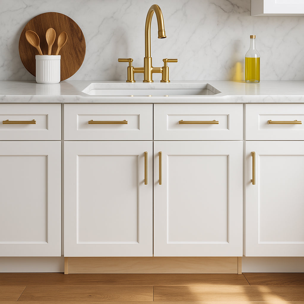 Home Decorators Collection Newport 33" Pacific White Base Cabinet with Soft Close