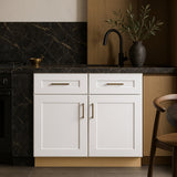 Home Decorators Collection Newport 33" Pacific White Base Cabinet with Soft Close