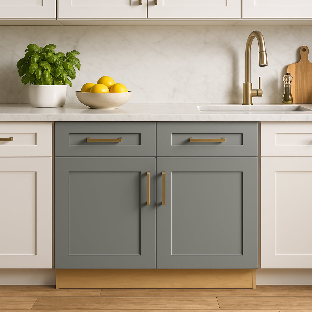 Home Decorators Collection Newport Pearl Gray Kitchen Cabinet