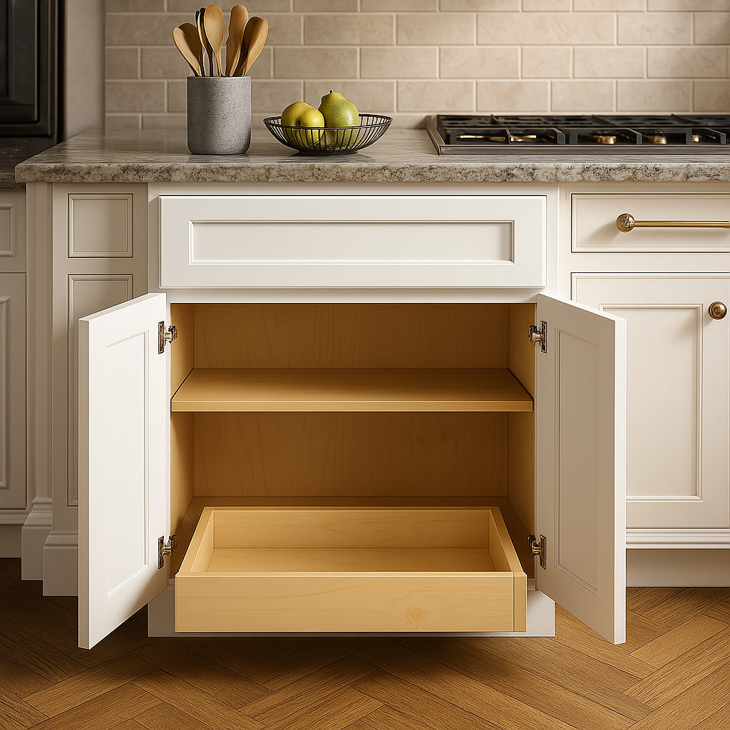 Home Decorators Collection Newport 30" Base Kitchen Cabinet in Pacific White