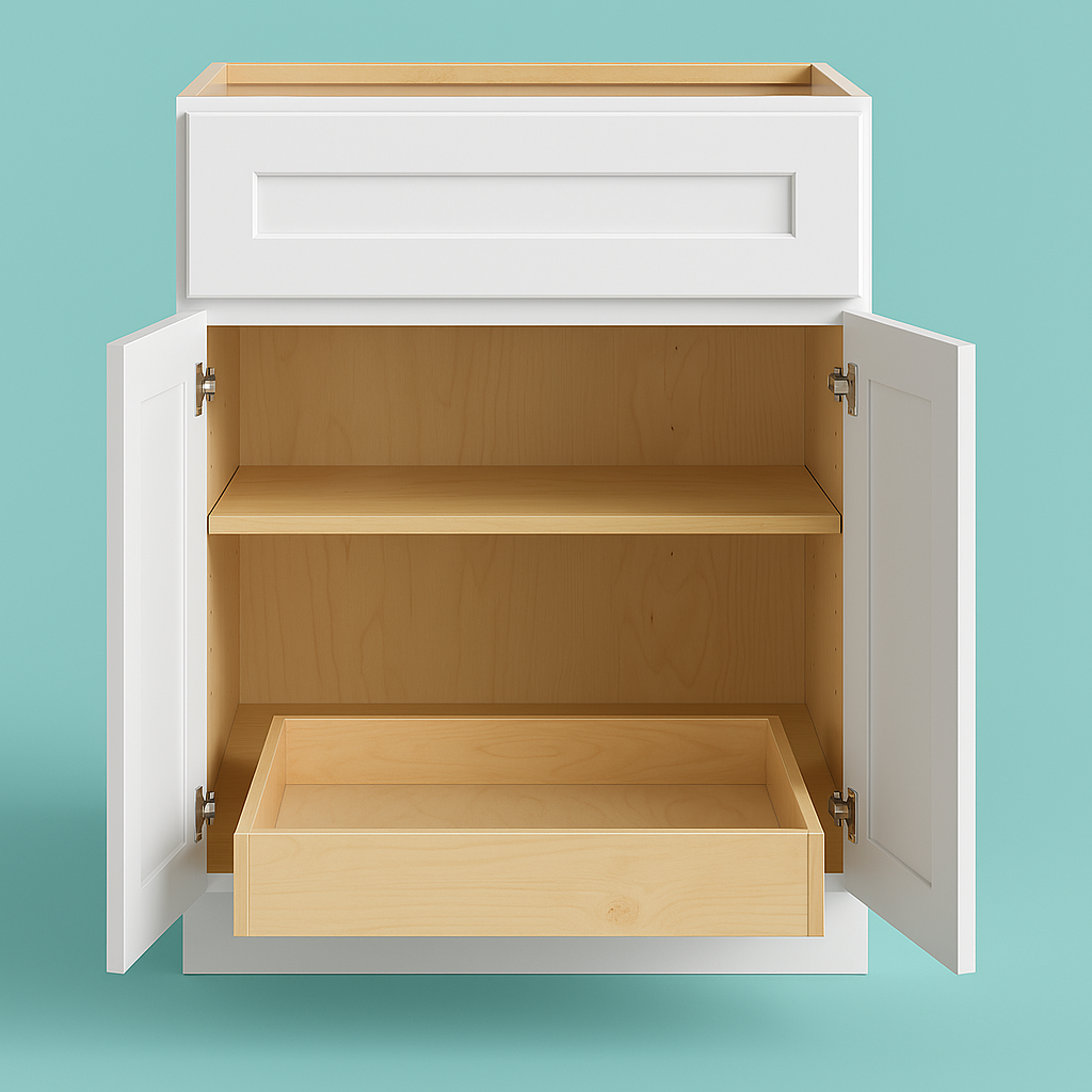 Home Decorators Collection Newport 30" Base Kitchen Cabinet in Pacific White
