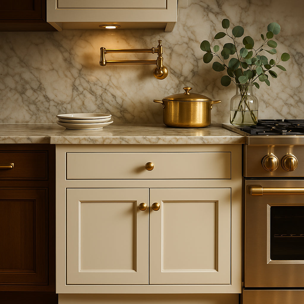 Home Decorators Collection Newport 24 in. W x 24 in. D x 34.5 in. H Assembled Plywood Base Kitchen Cabinet in Blended Cream