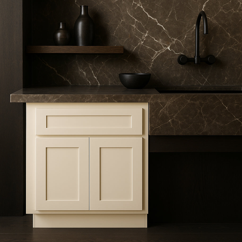 Home Decorators Collection Newport 24 in. W x 24 in. D x 34.5 in. H Assembled Plywood Base Kitchen Cabinet in Blended Cream
