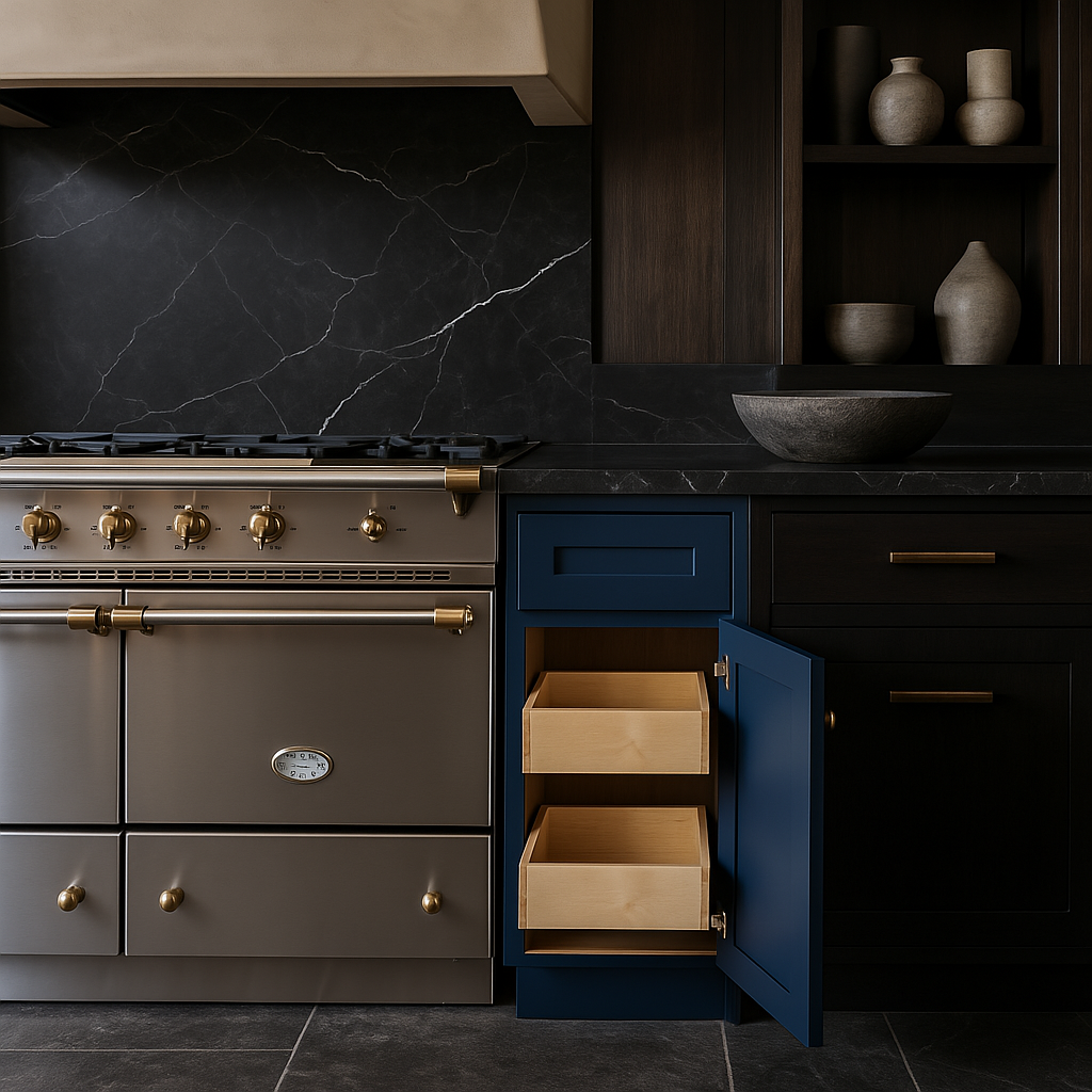 Home Decorators Collection Newport Mythic Blue Kitchen Cabinet