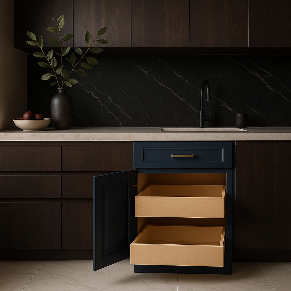 Home Decorators Collection Grayson Mythic Blue Kitchen Cabinet