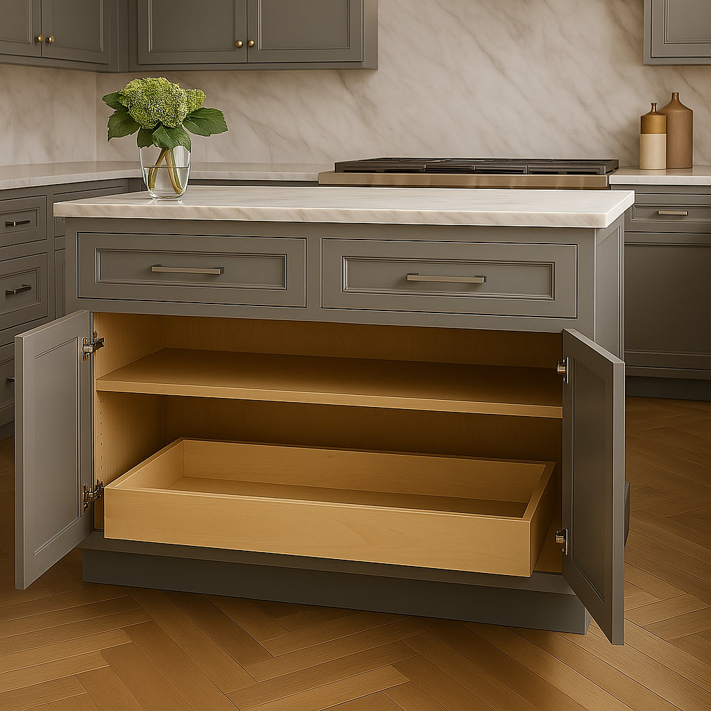 Home Decorators Collection Newport 36" Base Kitchen Cabinet in Pearl Gray