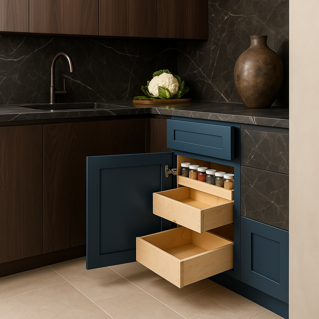 Home Decorators Collection Newport Mythic Blue Base Kitchen Cabinet