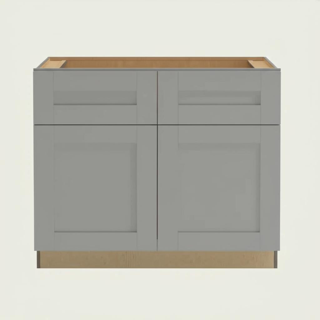 Home Decorators Collection Veiled Gray Shaker Base Kitchen Cabinet