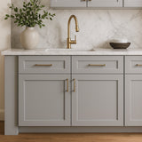 Home Decorators Collection Veiled Gray Shaker Base Kitchen Cabinet