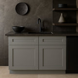 Home Decorators Collection Veiled Gray Shaker Base Kitchen Cabinet