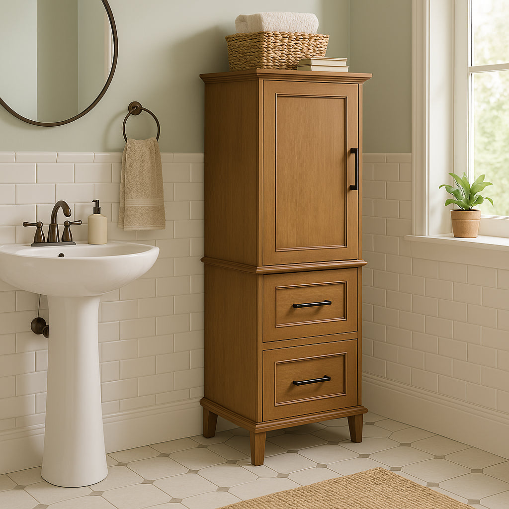 Home Decorators Collection Sonoma Linen Cabinet in Almond Latte