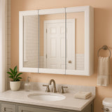Home Decorators Collection 30 in. W x 29 in. H Fog-Free Tri-View Medicine Cabinet