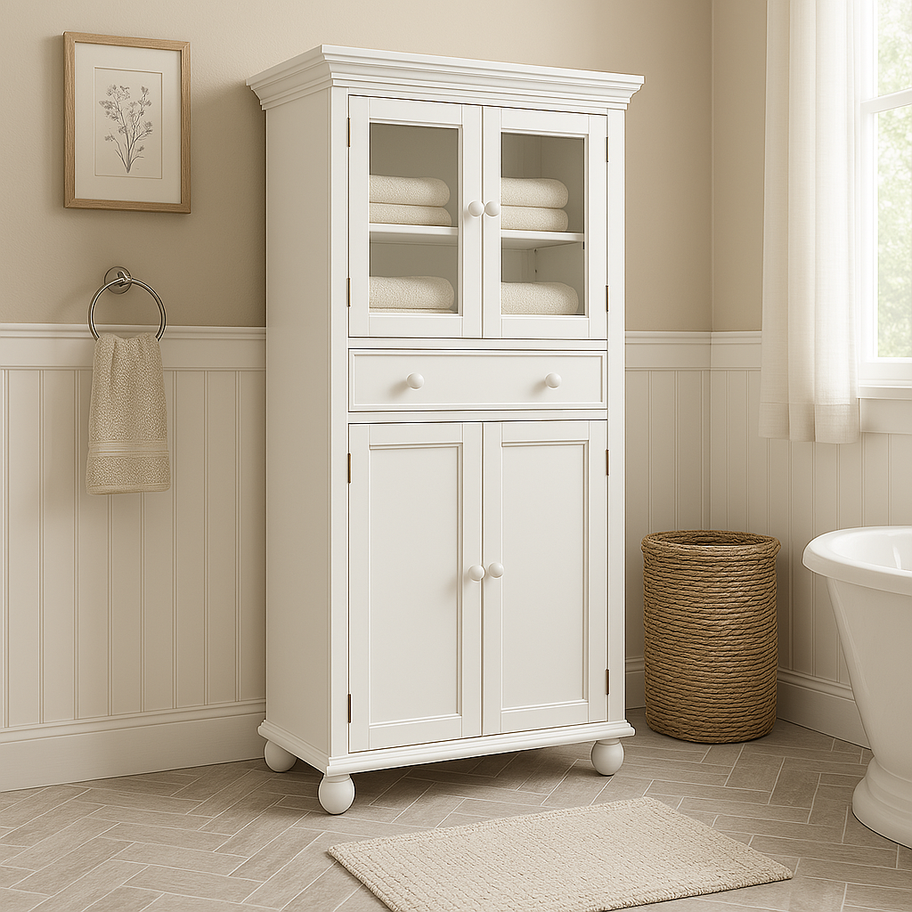 Home Decorators Collection Hampton Harbor Linen Cabinet - White