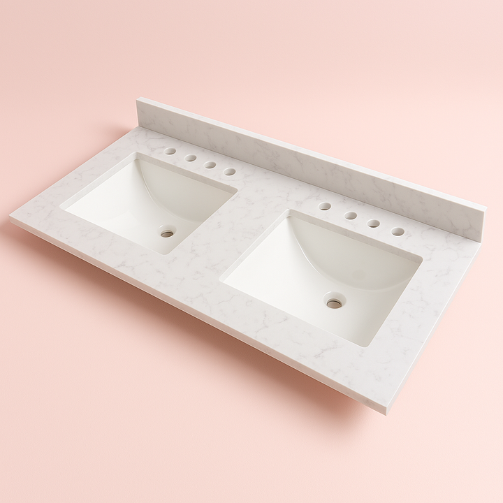Home Decorators Collection 61-inch Double Sink Vanity Top in Dune