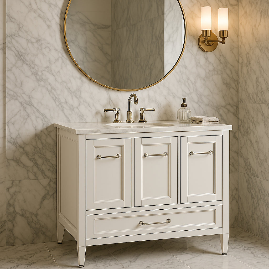 Home Decorators Collection Claxby 36-Inch White Bathroom Vanity Cabinet
