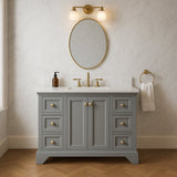 Home Decorators Collection Stratfield 48-Inch Bathroom Vanity Cabinet in Sterling Gray