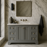 Home Decorators Collection Stratfield 48-Inch Bathroom Vanity Cabinet in Sterling Gray