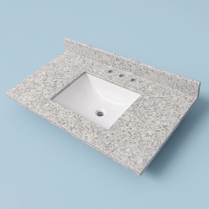 Home Decorators Collection 49 in. Cultured Marble Vanity Top in Everest with White Sink