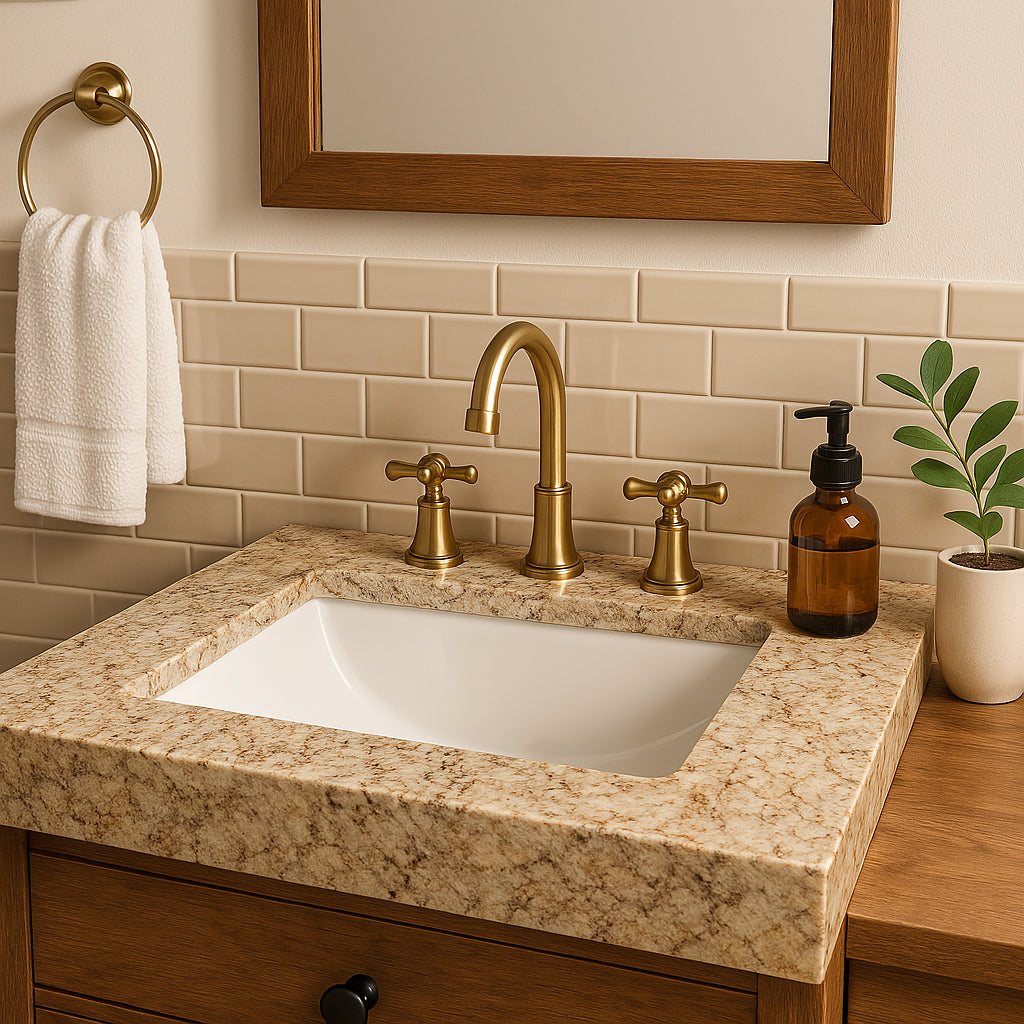Home Decorators Collection 31-inch Stone Effects Vanity Top in Cold Fusion with White Sink