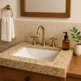Home Decorators Collection 31-inch Stone Effects Vanity Top in Cold Fusion with White Sink