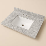 Home Decorators Collection 37-inch Stone Effects Vanity Top in Dune with White Sink