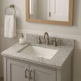 Home Decorators Collection 37-inch Stone Effects Vanity Top in Dune with White Sink
