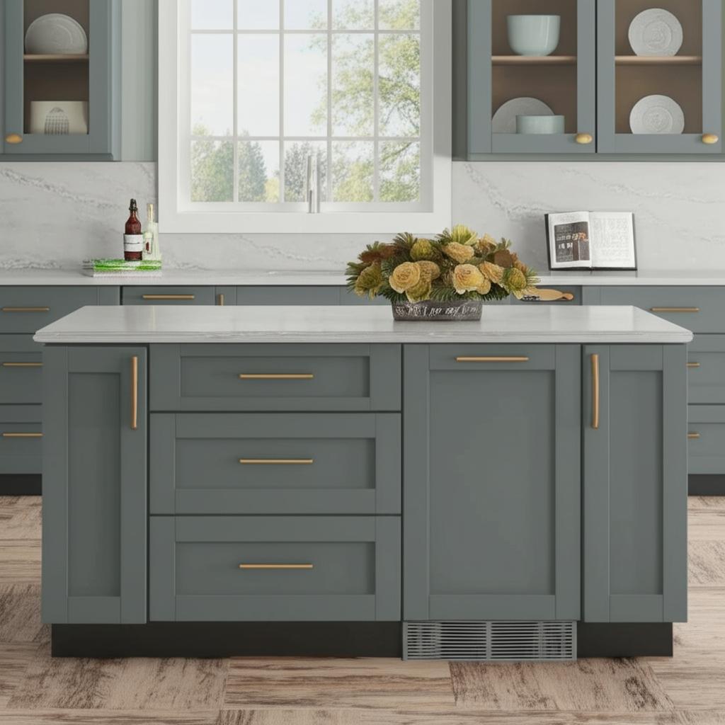 Home Decorators Collection Washington Veiled Gray Shaker Base Kitchen Cabinet