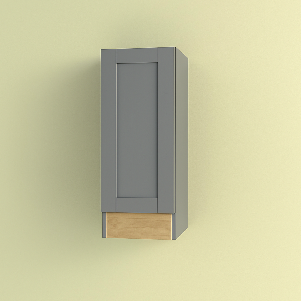 Home Decorators Collection Washington Veiled Gray Plywood Shaker Assembled Base Kitchen Cabinet Soft Close Left 9 in W x 24 in D x 34.5 in H