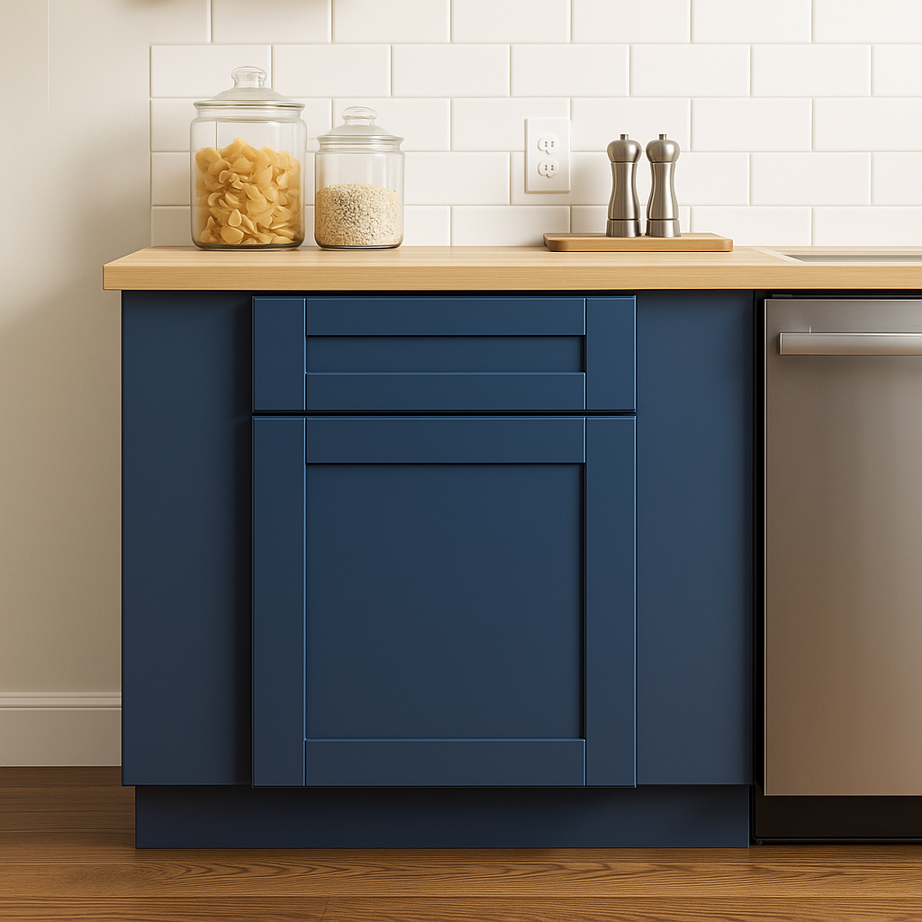 Home Decorators Collection Washington Vessel Blue Shaker Base Kitchen Cabinet
