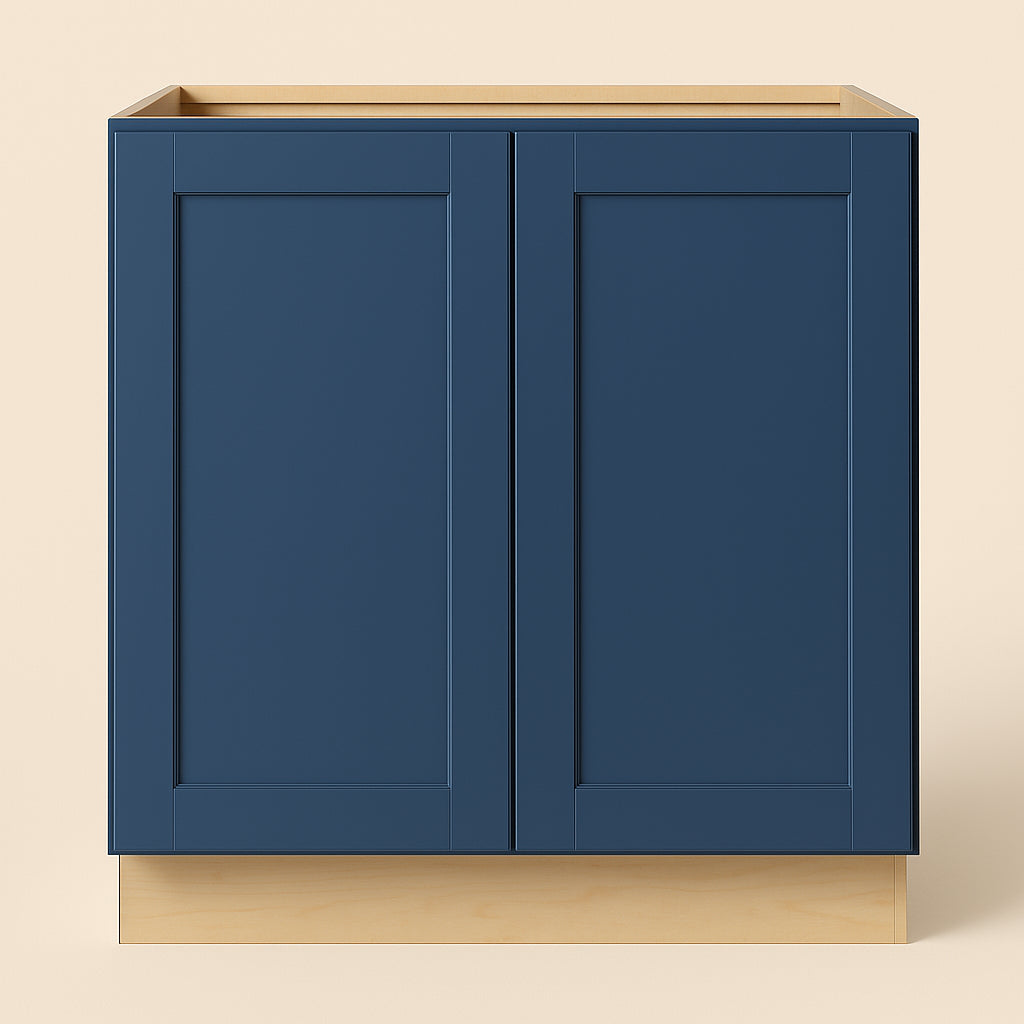 Home Decorators Collection Washington Vessel Blue Shaker Base Kitchen Cabinet