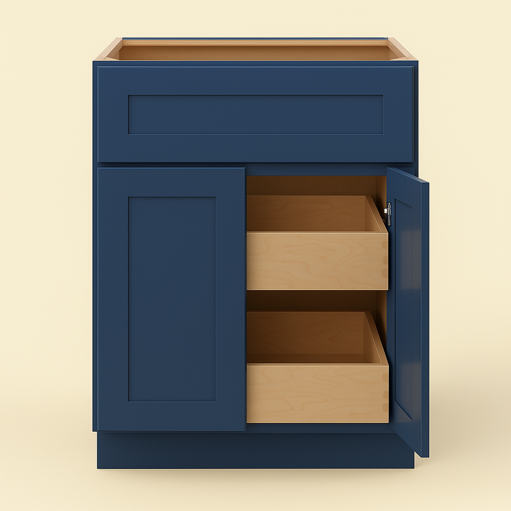 Home Decorators Collection Washington Vessel Blue Shaker Base Cabinet