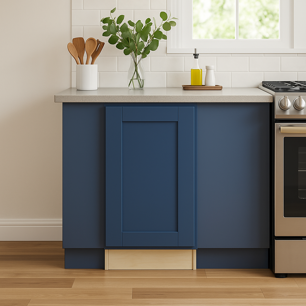 Home Decorators Collection Washington Vessel Blue Shaker Kitchen Base Cabinet