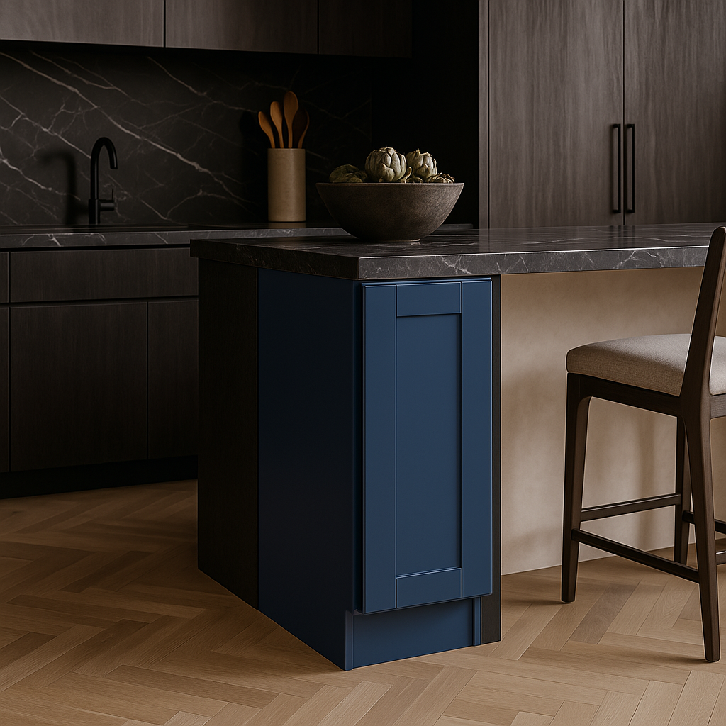 Home Decorators Collection Washington Vessel Blue Shaker Base Kitchen Cabinet