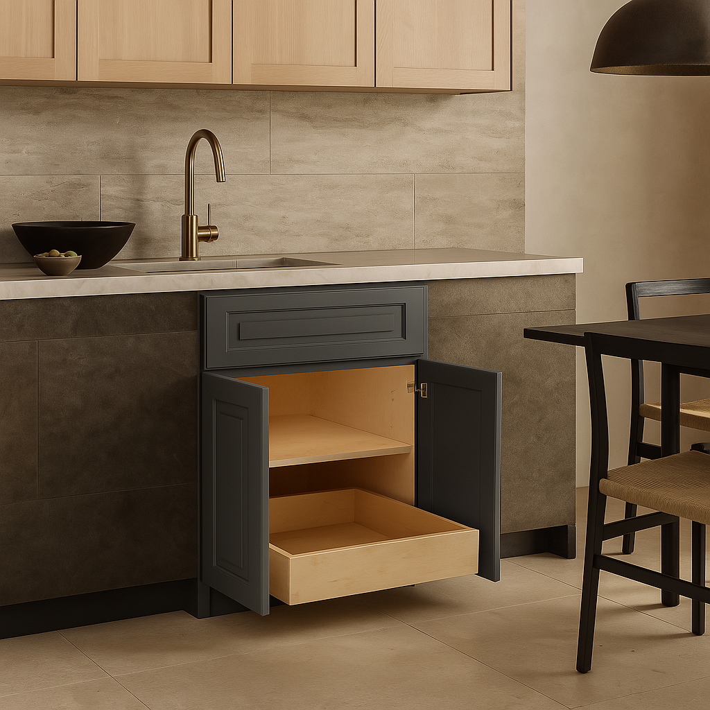 Home Decorators Collection Grayson Deep Onyx Base Kitchen Cabinet