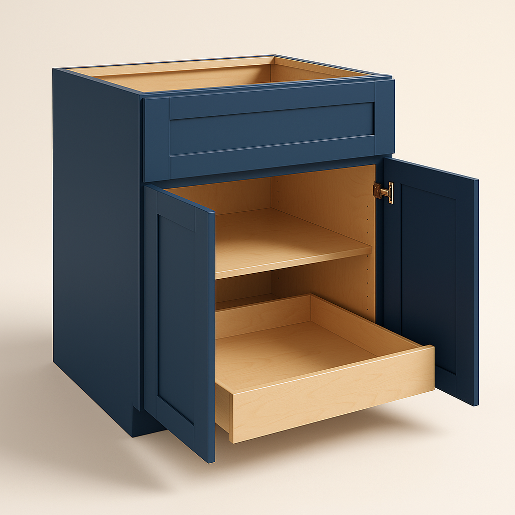 Home Decorators Collection Washington Vessel Blue Shaker Base Cabinet