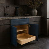 Home Decorators Collection Washington Vessel Blue Shaker Base Cabinet