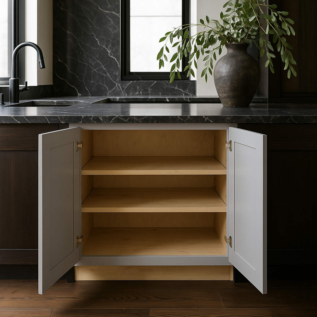 Home Decorators Collection Grayson 36 in. Pearl Gray Kitchen Cabinet