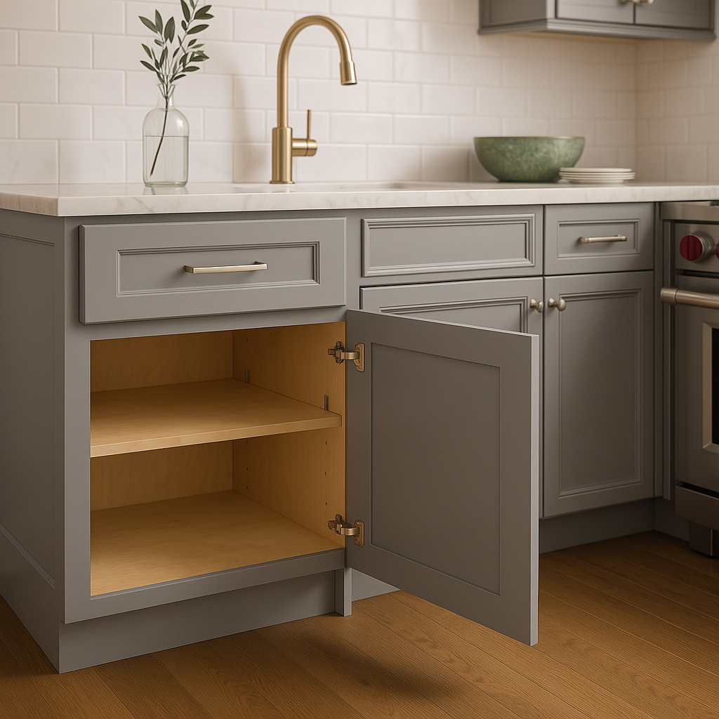 Home Decorators Collection Grayson 21 in. Pearl Gray Base Kitchen Cabinet