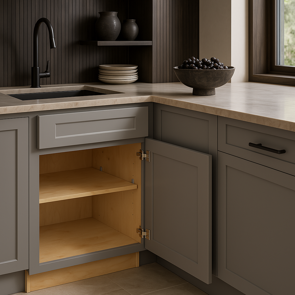 Home Decorators Collection Grayson 21 in. Pearl Gray Base Kitchen Cabinet