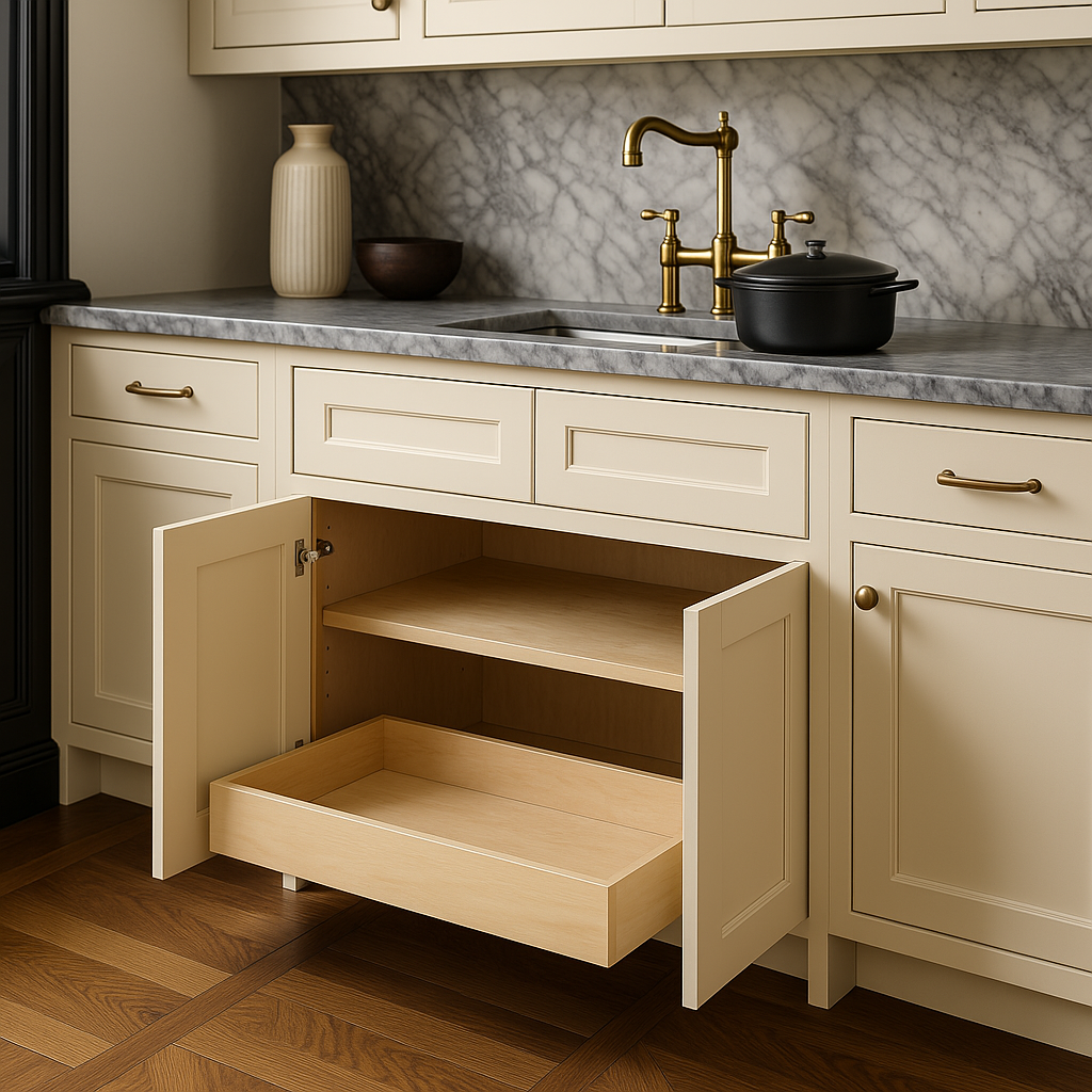 Home Decorators Collection Newport 36" Base Kitchen Cabinet in Blended Cream