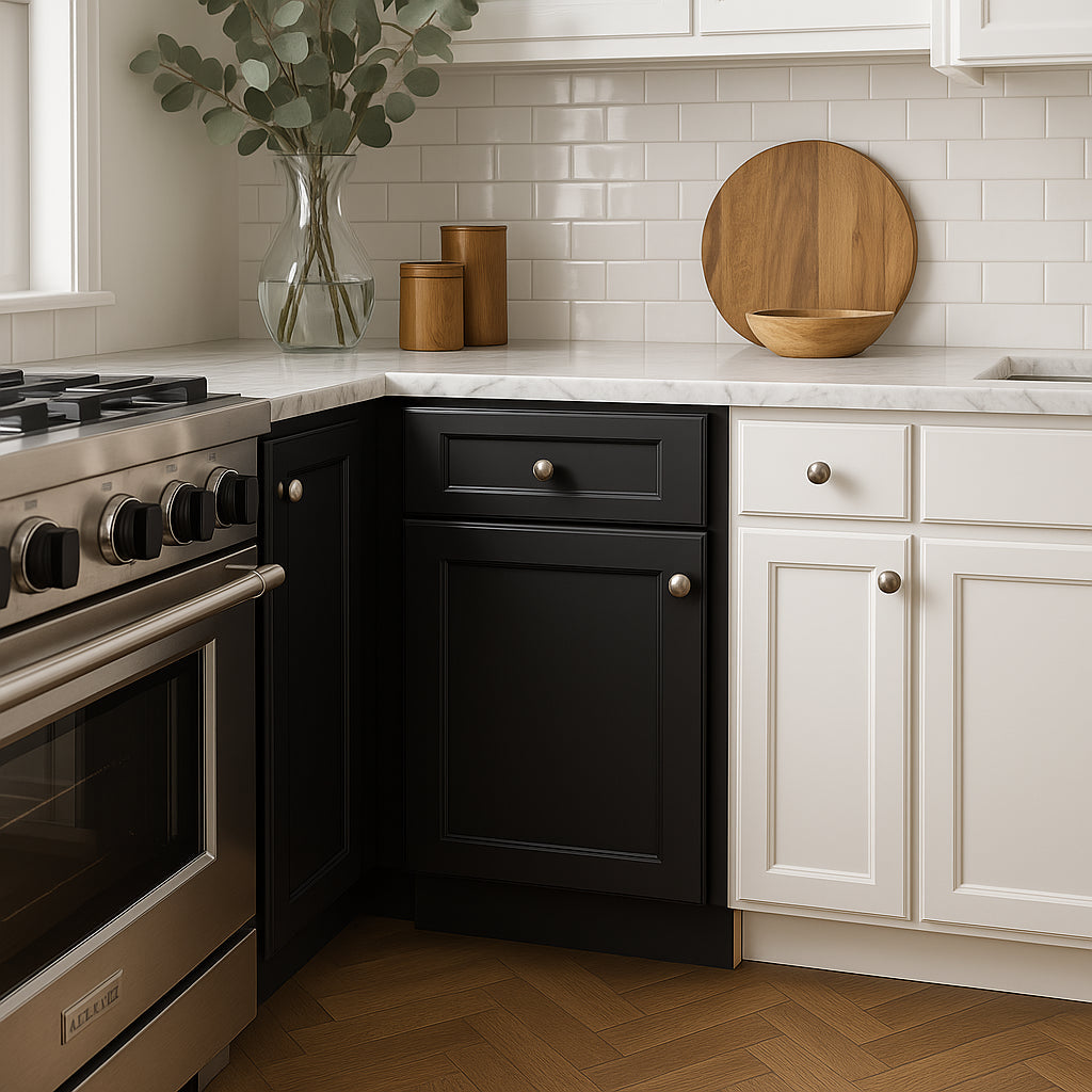 Home Decorators Collection Washington Kitchen Cabinet in Onyx