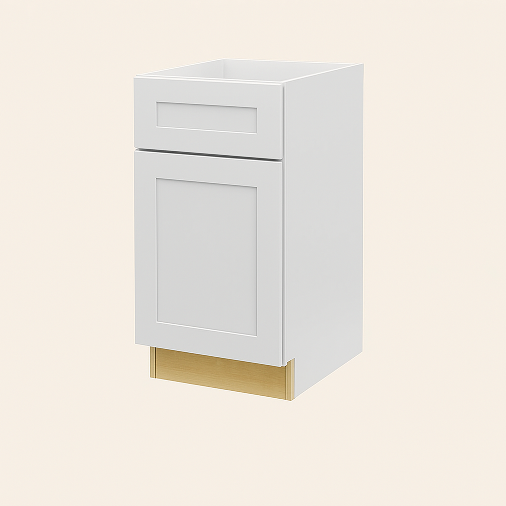 Home Decorators Collection Newport 15 in. W x 24 in. D x 34.5 in. H Assembled Plywood Base Kitchen Cabinet in Pacific White