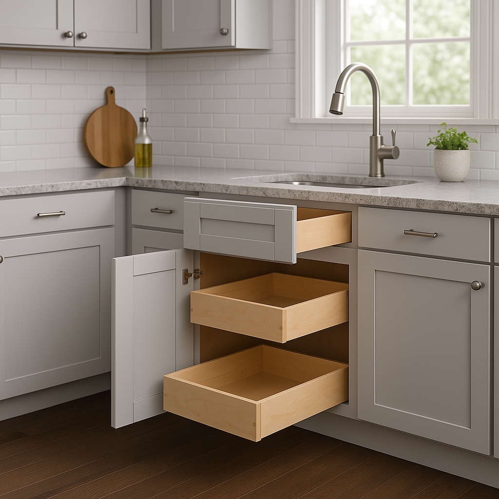 Home Decorators Collection Washington Veiled Gray Shaker Base Kitchen Cabinet