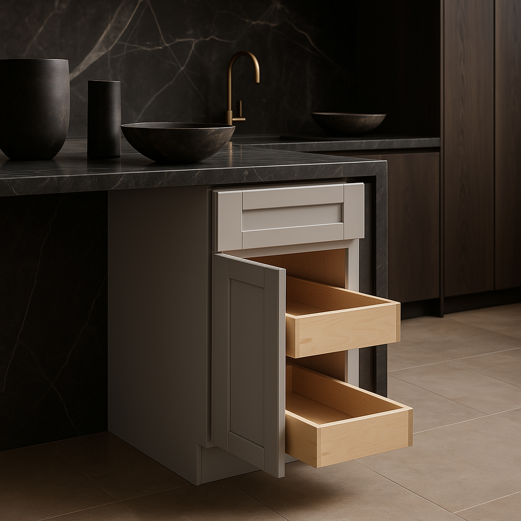Home Decorators Collection Washington Veiled Gray Shaker Base Kitchen Cabinet