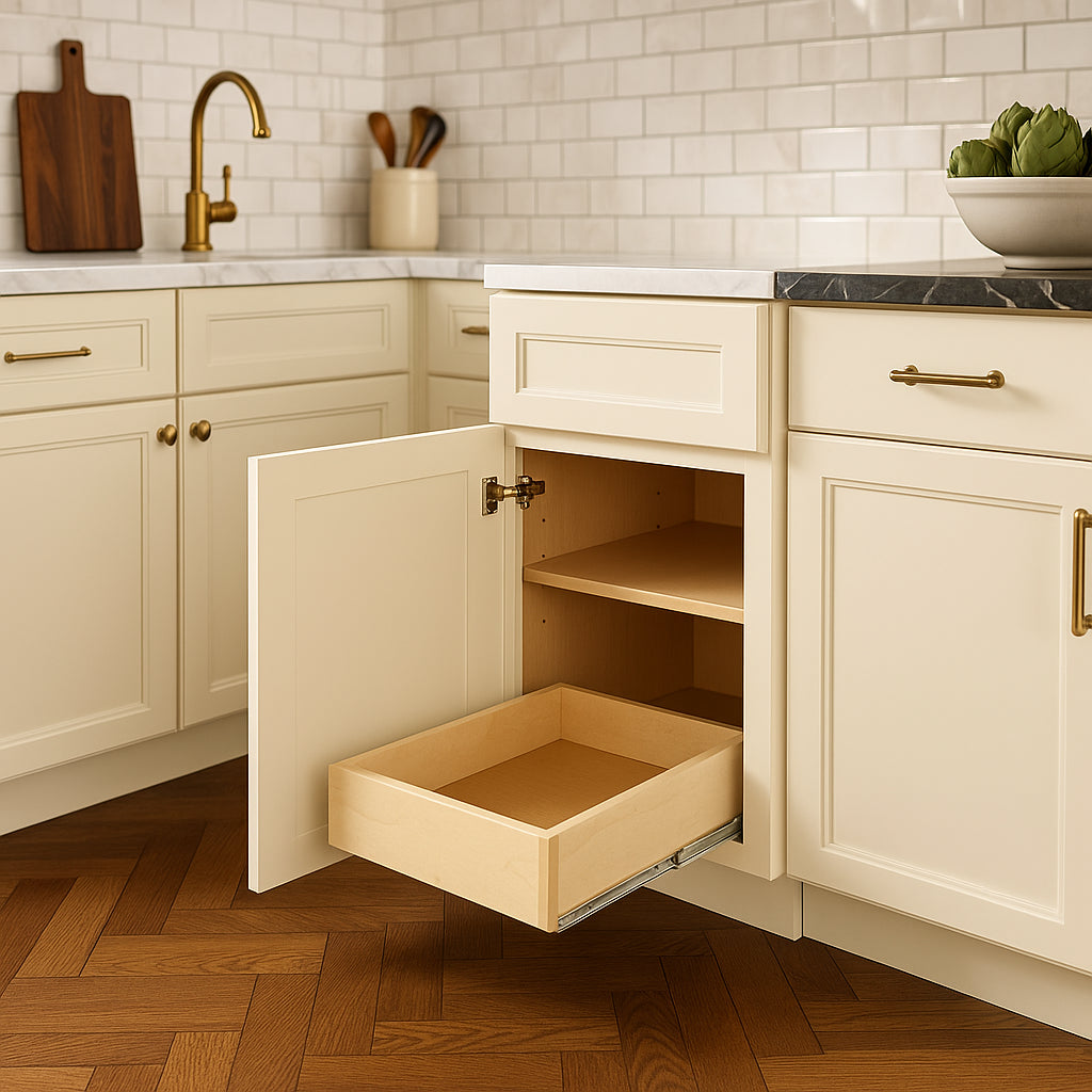 Home Decorators Collection Newport Blended Cream Kitchen Cabinet