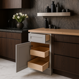 Home Decorators Collection Veiled Gray Shaker Base Kitchen Cabinet