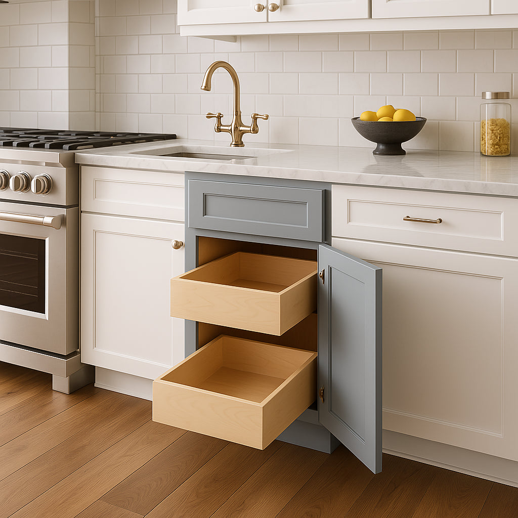 Home Decorators Collection Newport Pearl Gray Base Kitchen Cabinet