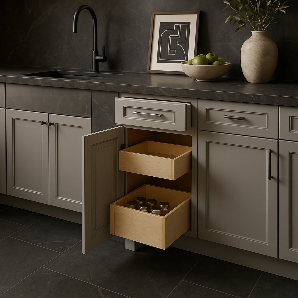 Home Decorators Collection Grayson Pearl Gray Kitchen Cabinet